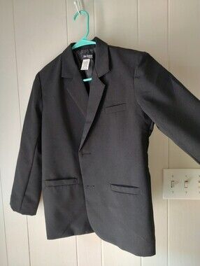 Gio Giovanni Kid's Classic Black Blazer - Tailored Formal Jacket 14